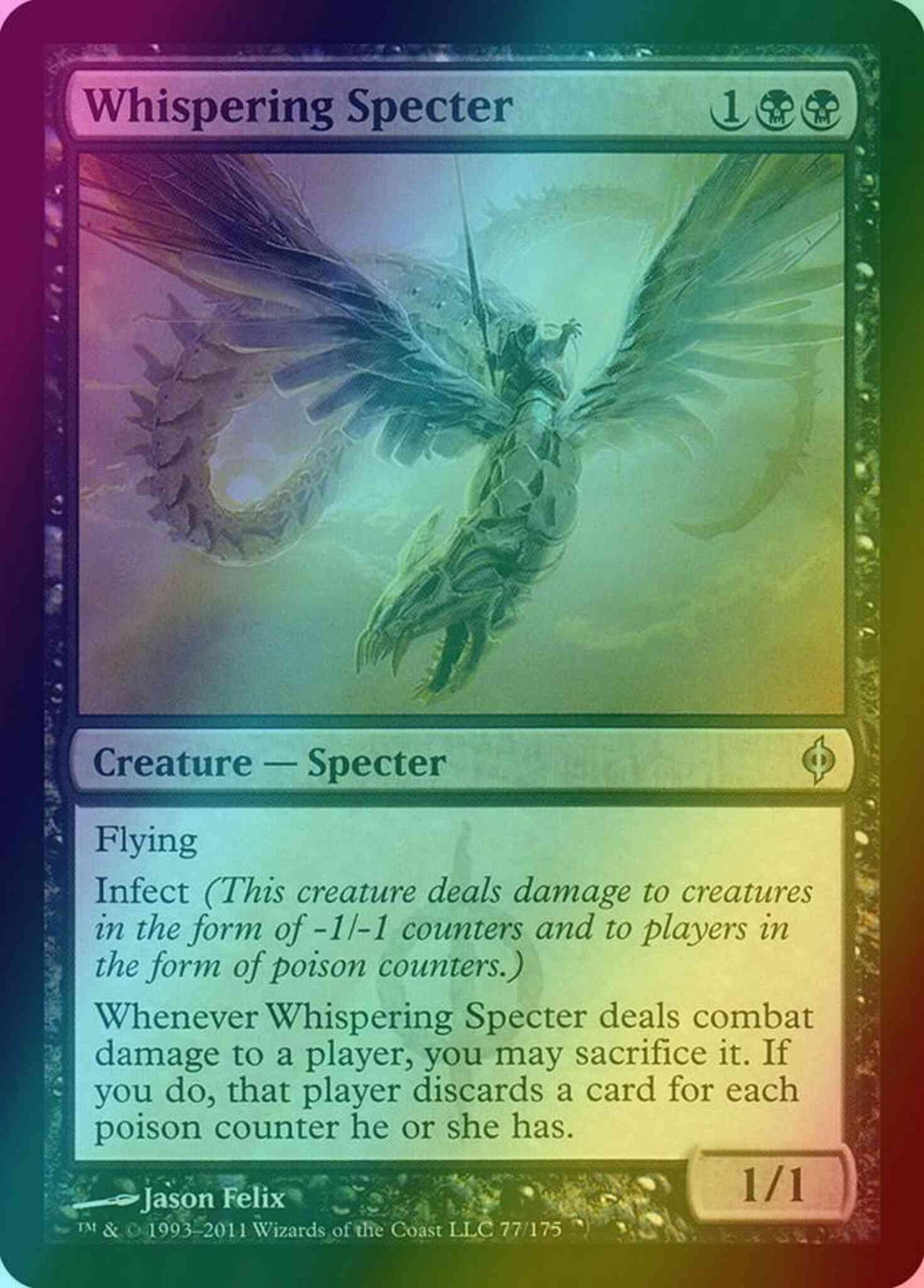 Whispering Specter [77] [New Phyrexia] [Foil]