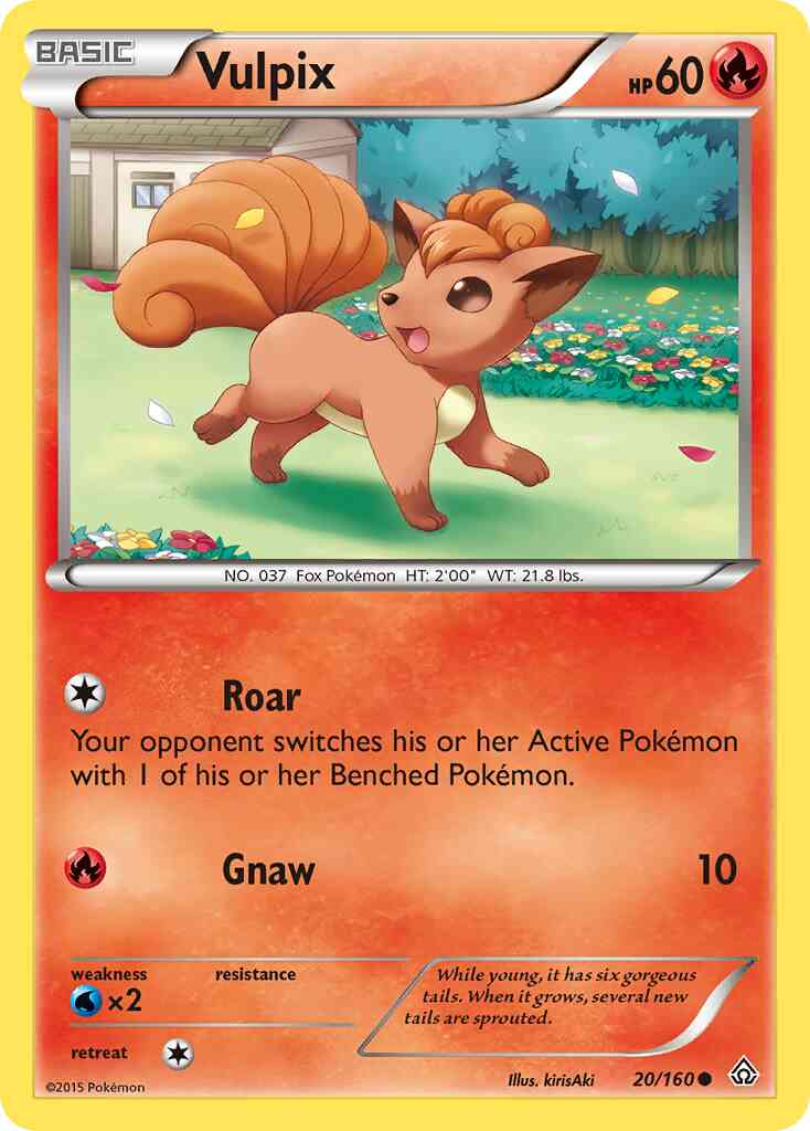Vulpix - 20/160 - Common [xy5-20] [Reverse Holo]