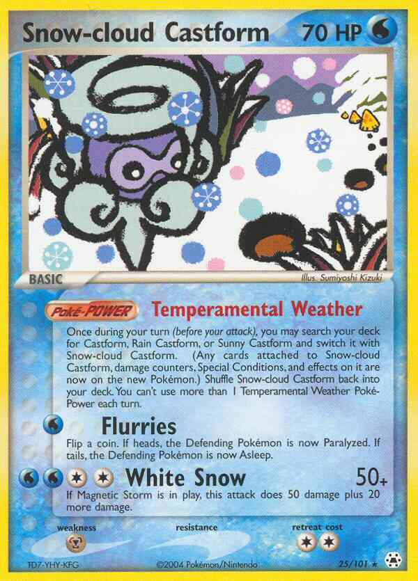 Snow-cloud Castform - 25/101 - Rare [ex5-25] [Reverse Holo]
