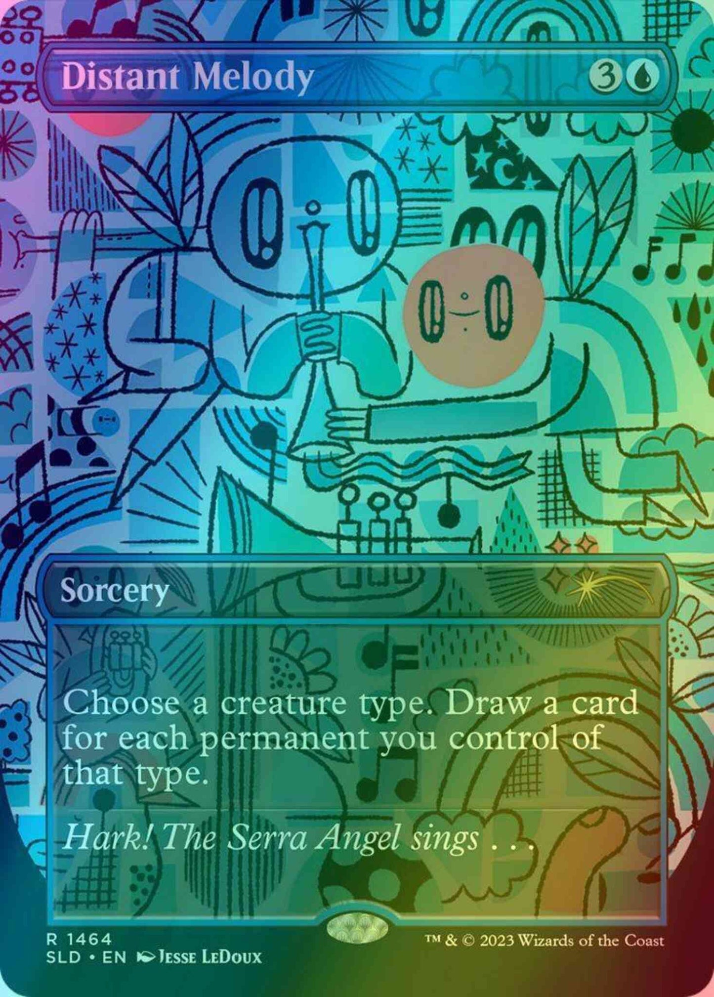 Distant Melody [1464] [Borderless] [Gift Wrapped] [Secret Lair Drop] [Foil]