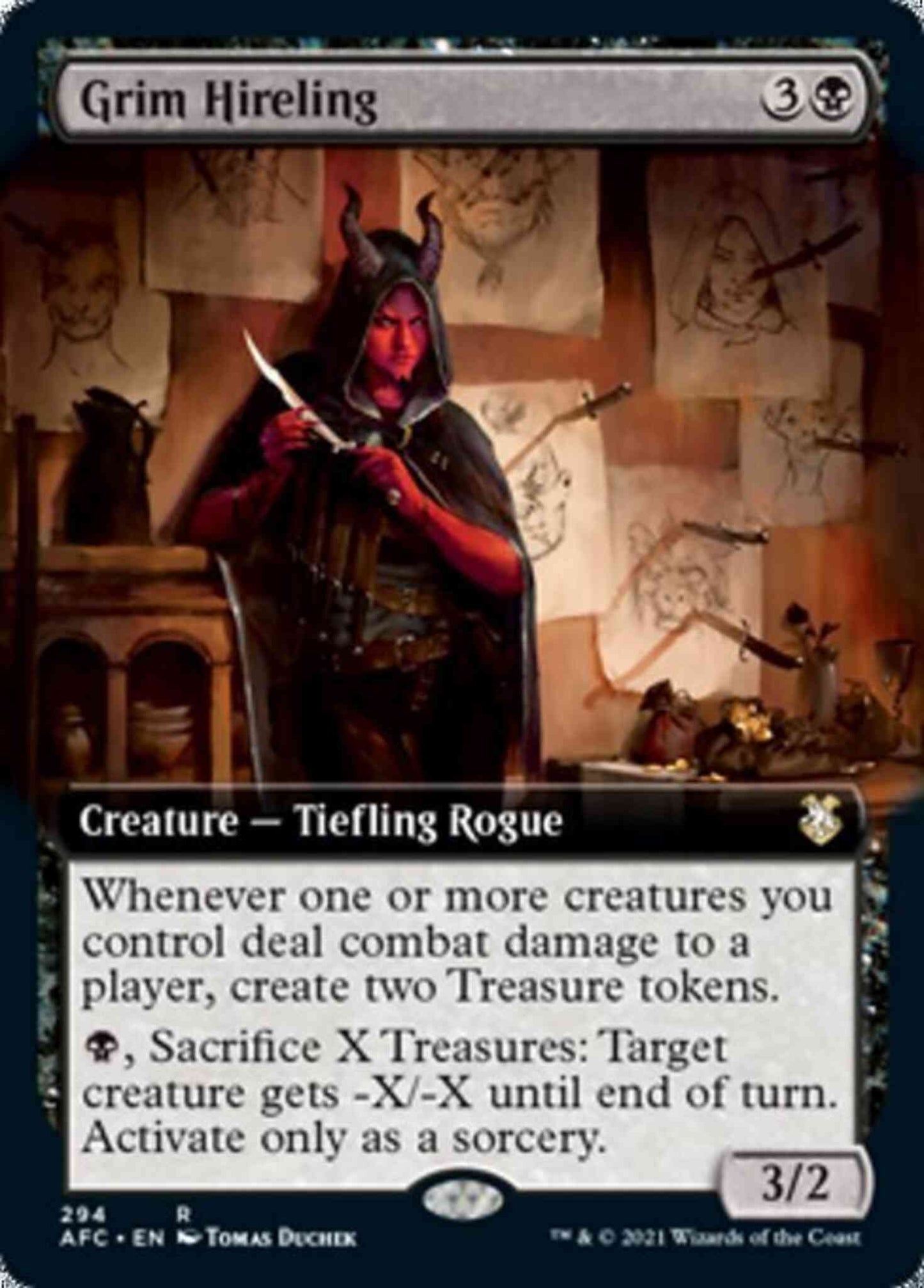 Grim Hireling [294] [Extended Art] [Adventures in the Forgotten Realms Commander] [Non-Foil]