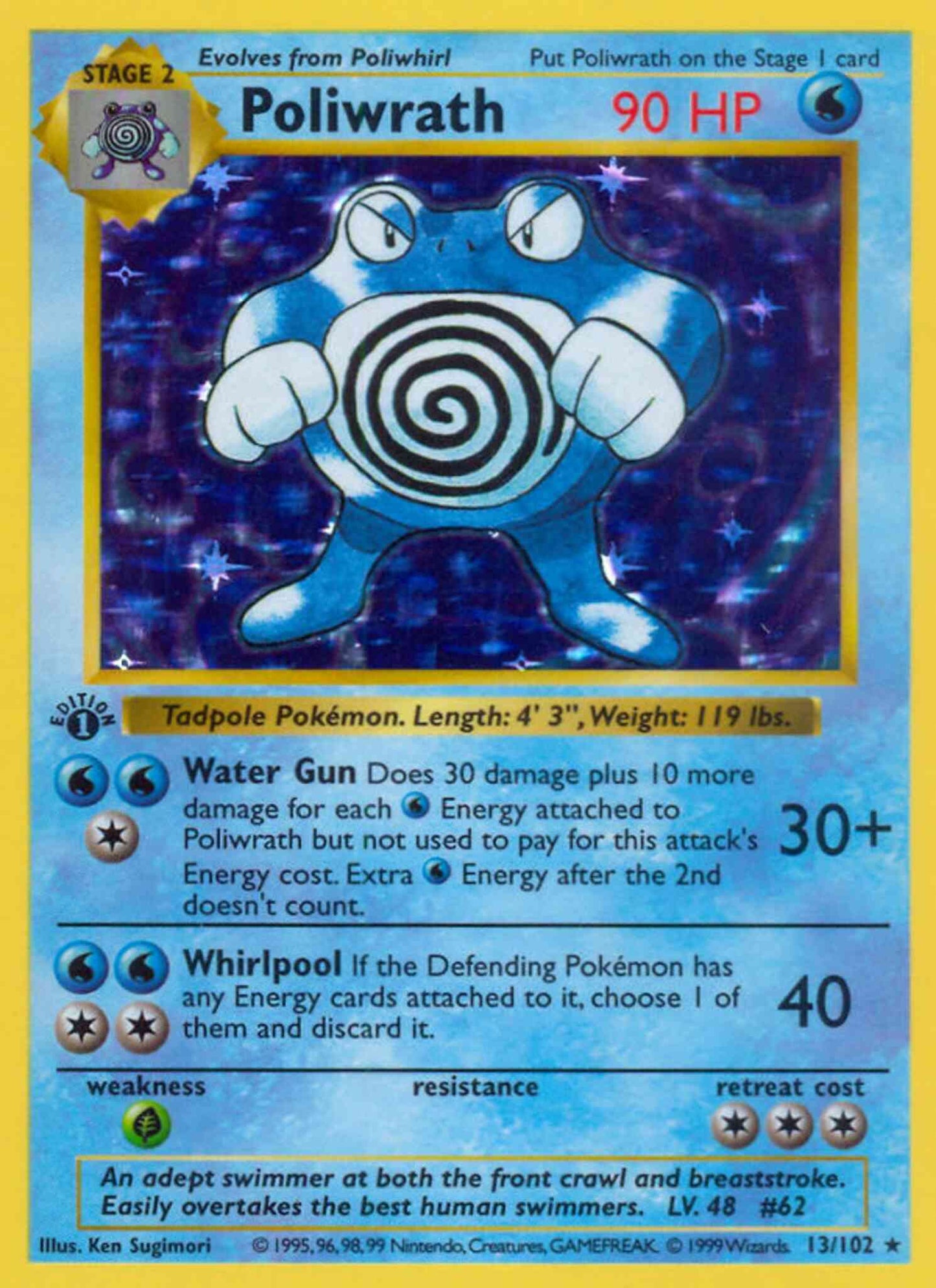 Poliwrath - 13/102 - Rare - 1st Edition [base1-13] [Holo]