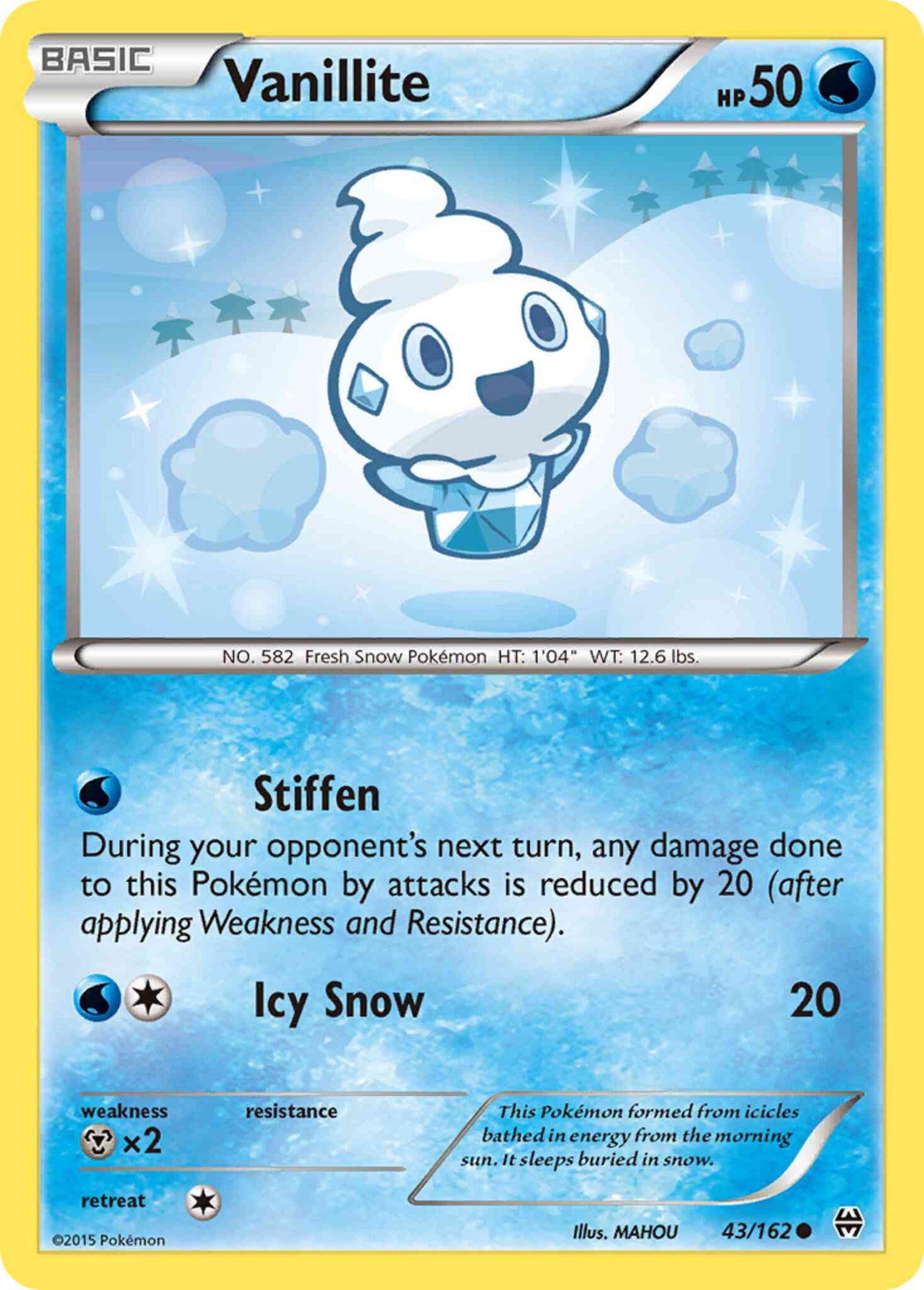 Vanillite - 43/162 - Common [xy8-43] [Reverse Holo]
