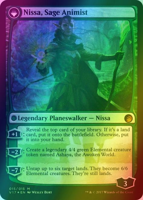 Nissa, Vastwood Seer // Nissa, Sage Animist [15] [From the Vault: Transform] [Foil]