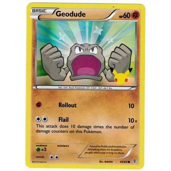 Geodude - 43/83 - Promo [20th Anniversary Stamp] [XY95MSP-43] [Holo]