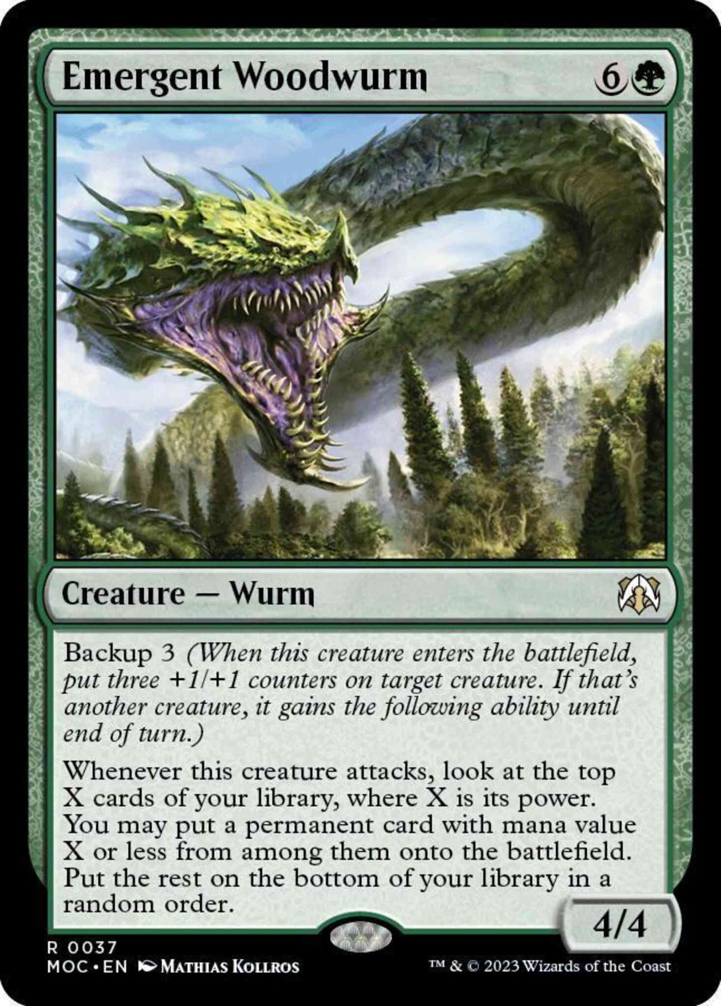 Emergent Woodwurm [37] [March of the Machine: Commander] [Non-Foil]