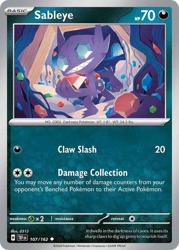 Sableye - 107/162 - Uncommon [sv05-107] [Non-Holo]