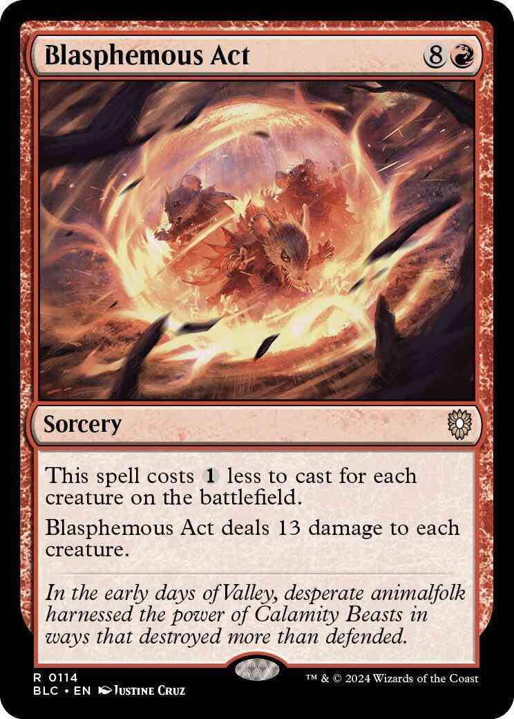 Blasphemous Act [114] [Bloomburrow: Commander] [Non-Foil]