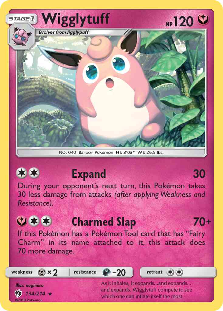 Wigglytuff - 134/214 - Rare [sm8-134] [Non-Holo]