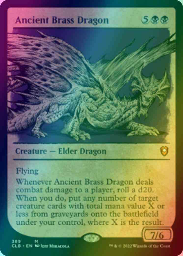 Ancient Brass Dragon [389] [Rulebook Showcase] [Commander Legends: Battle for Baldur's Gate] [Foil]