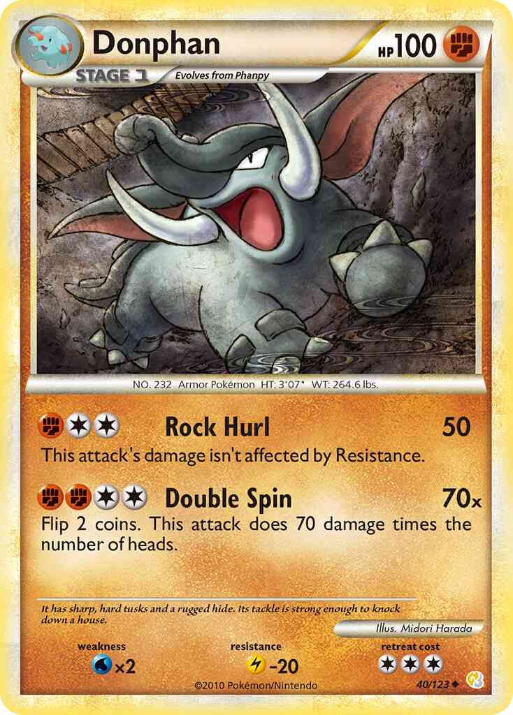 Donphan - 40/123 - Uncommon [hgss1-40] [Reverse Holo]