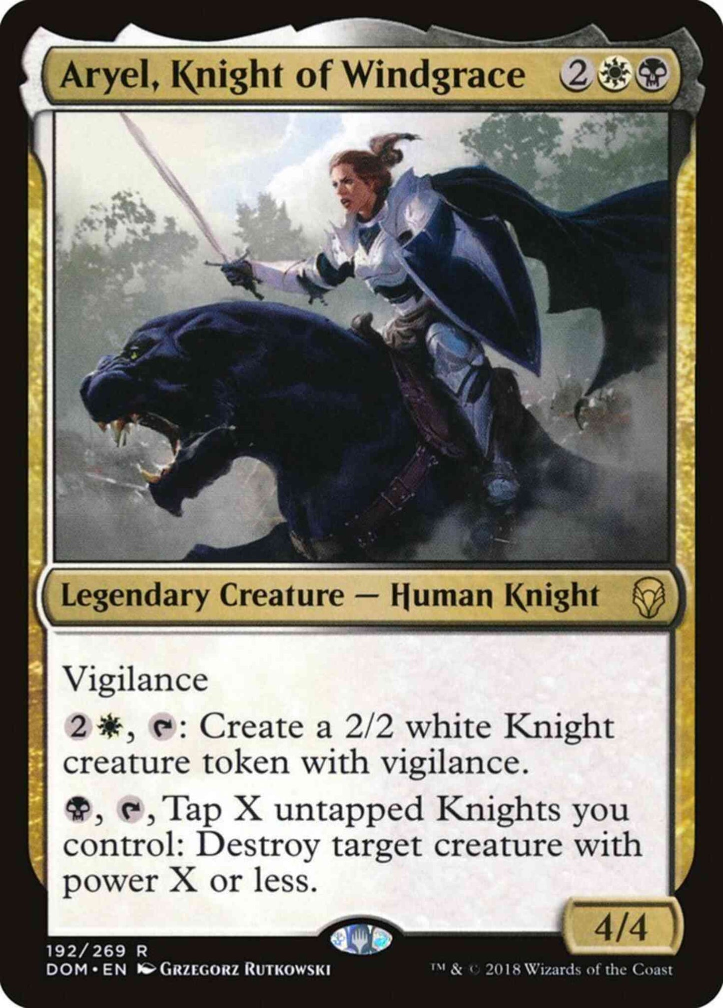 Aryel, Knight of Windgrace [192] [Dominaria] [Non-Foil]