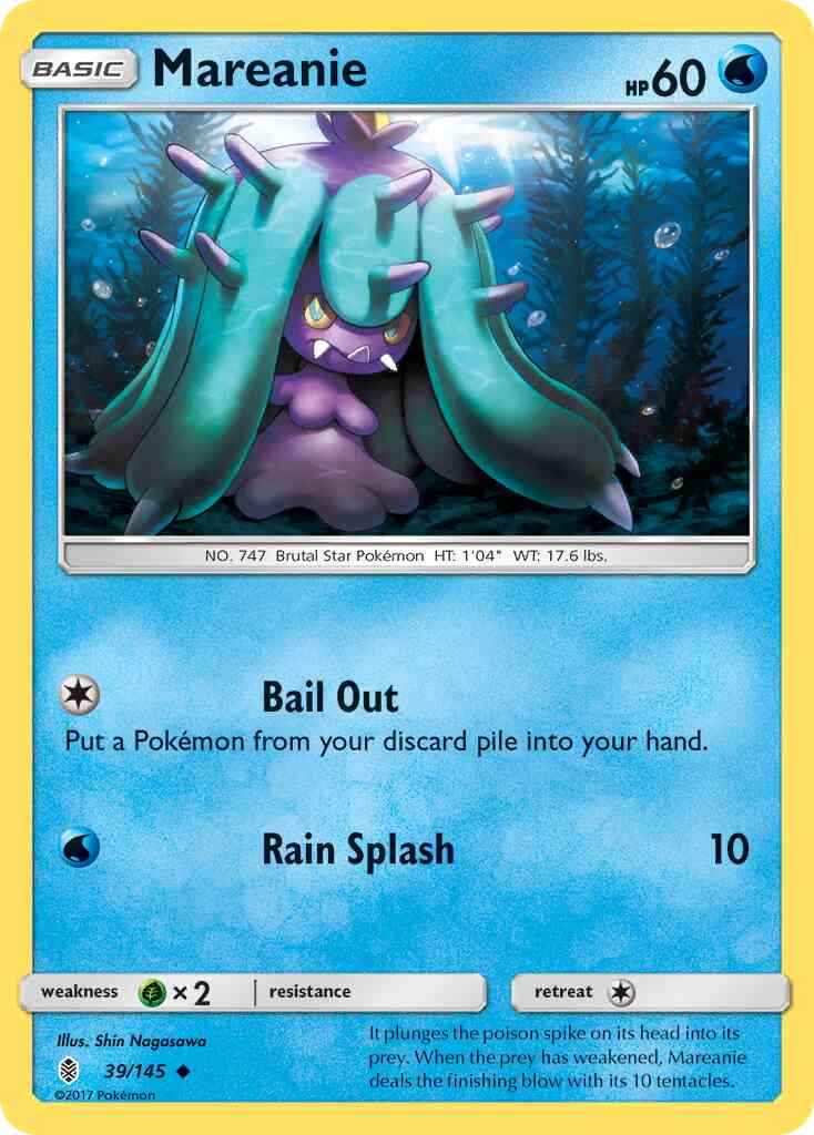 Mareanie - 39/145 - Uncommon [sm2-39] [Non-Holo]