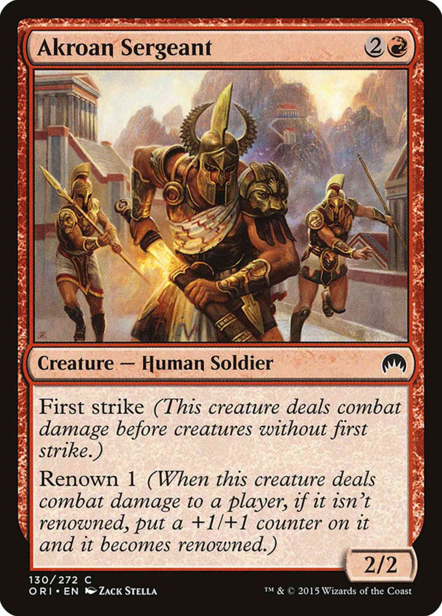 Akroan Sergeant [130] [Magic Origins] [Non-Foil]