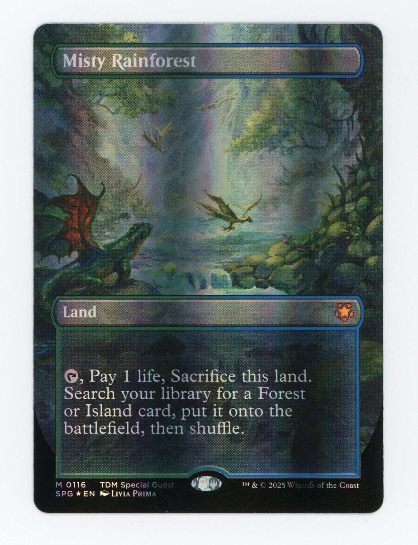 Misty Rainforest — Borderless|Dragonscale Foil — ID 17602