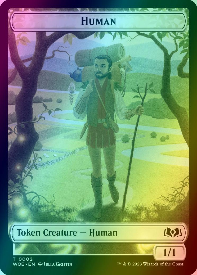 Food Token (13) // Human Token (02) [Wilds of Eldraine: Tokens] [Foil]