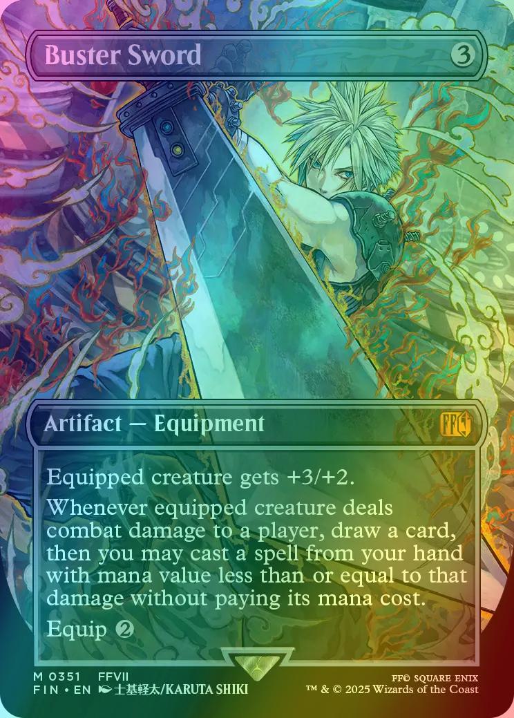 Buster Sword [351] [Borderless] [FINAL FANTASY] [Foil]