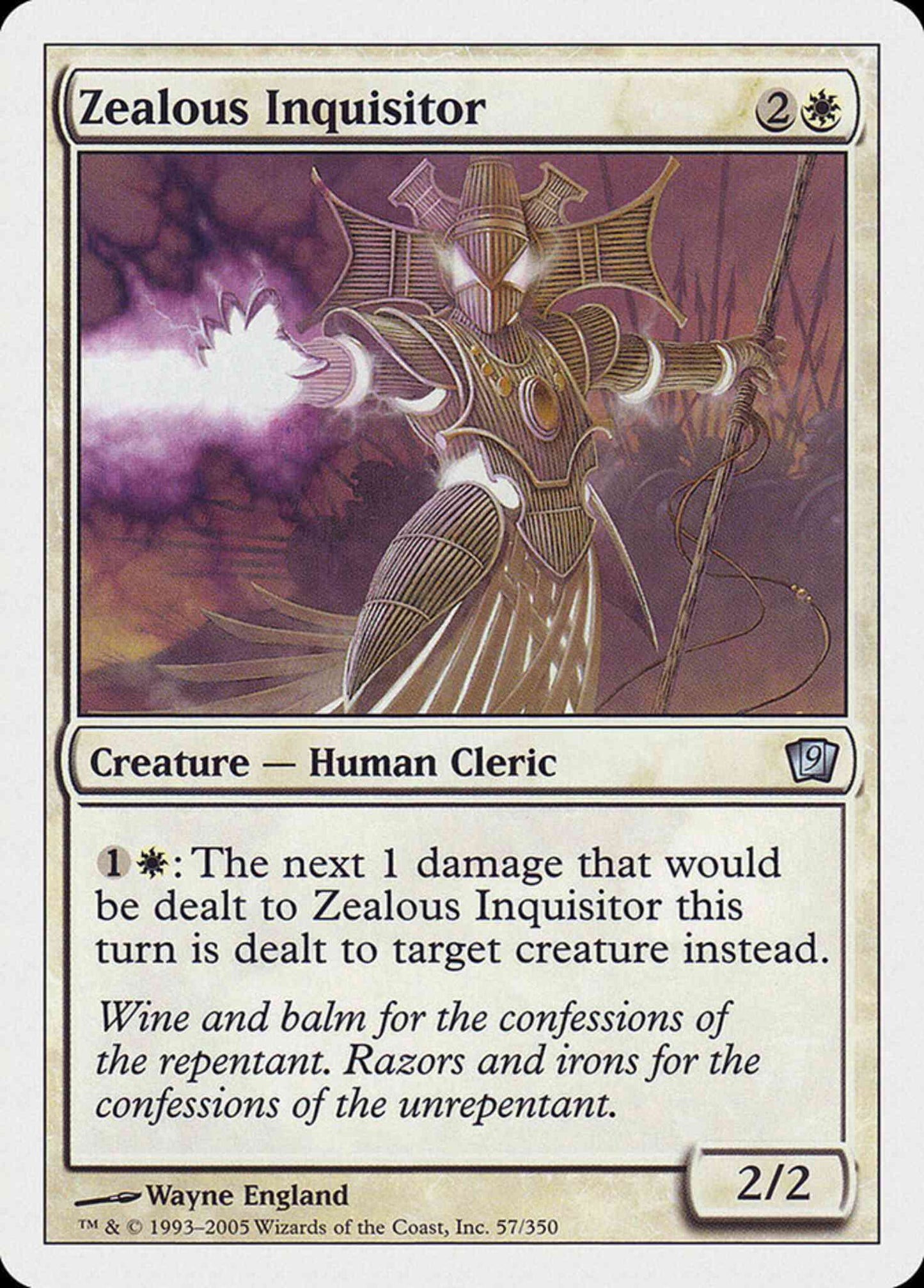 Zealous Inquisitor [57] [Ninth Edition] [Non-Foil]