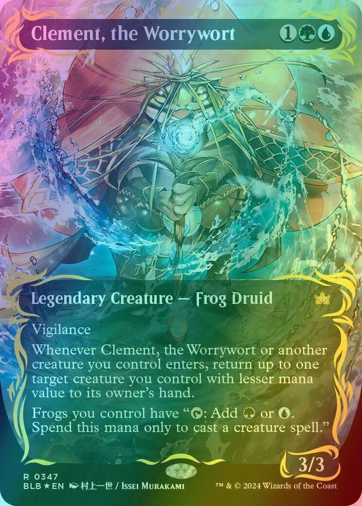 Clement, the Worrywort [347] [Borderless] [Anime] [Bloomburrow] [Raised Foil]