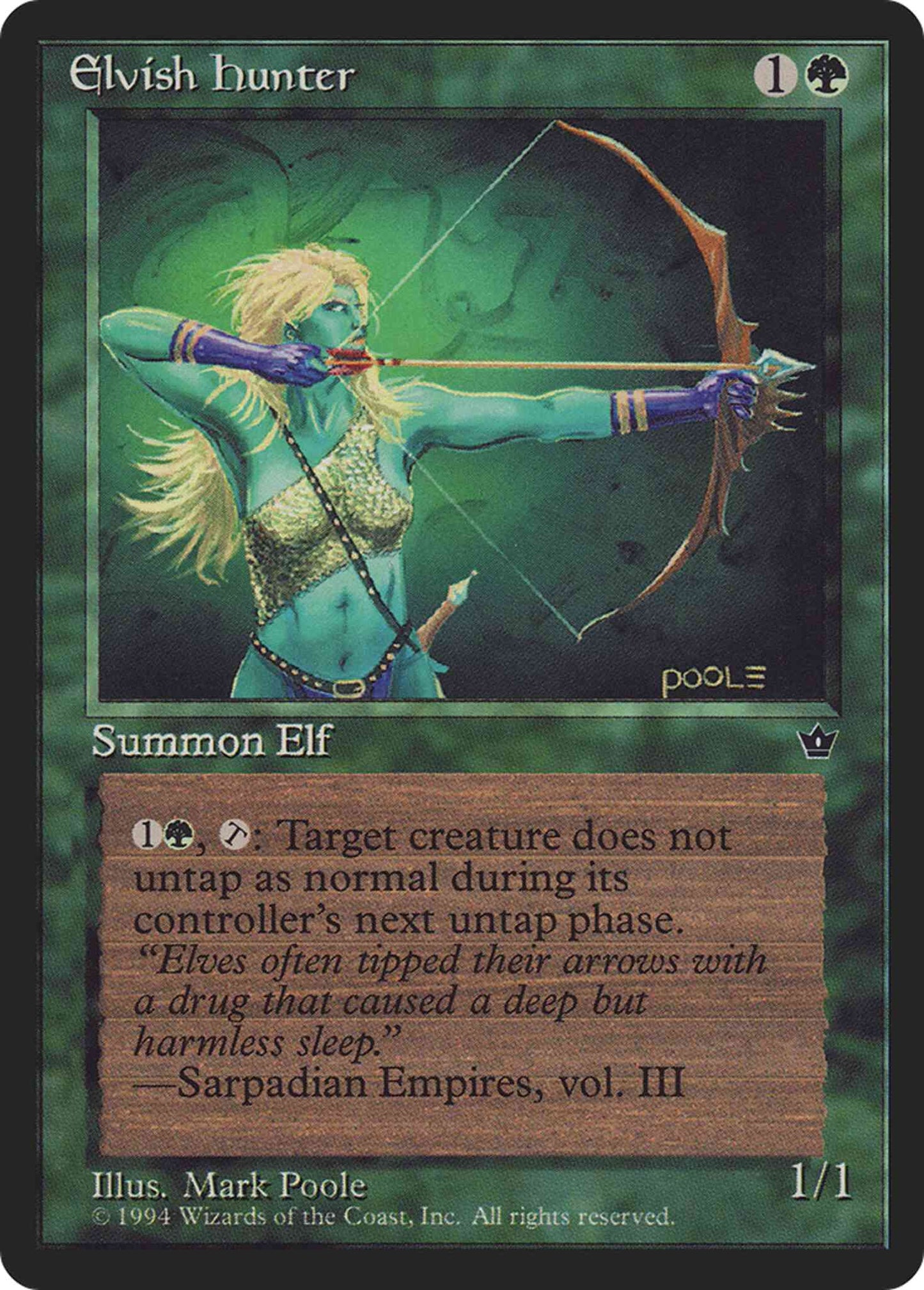 Elvish Hunter [Mark Poole] [67a] [Fallen Empires] [Non-Foil]