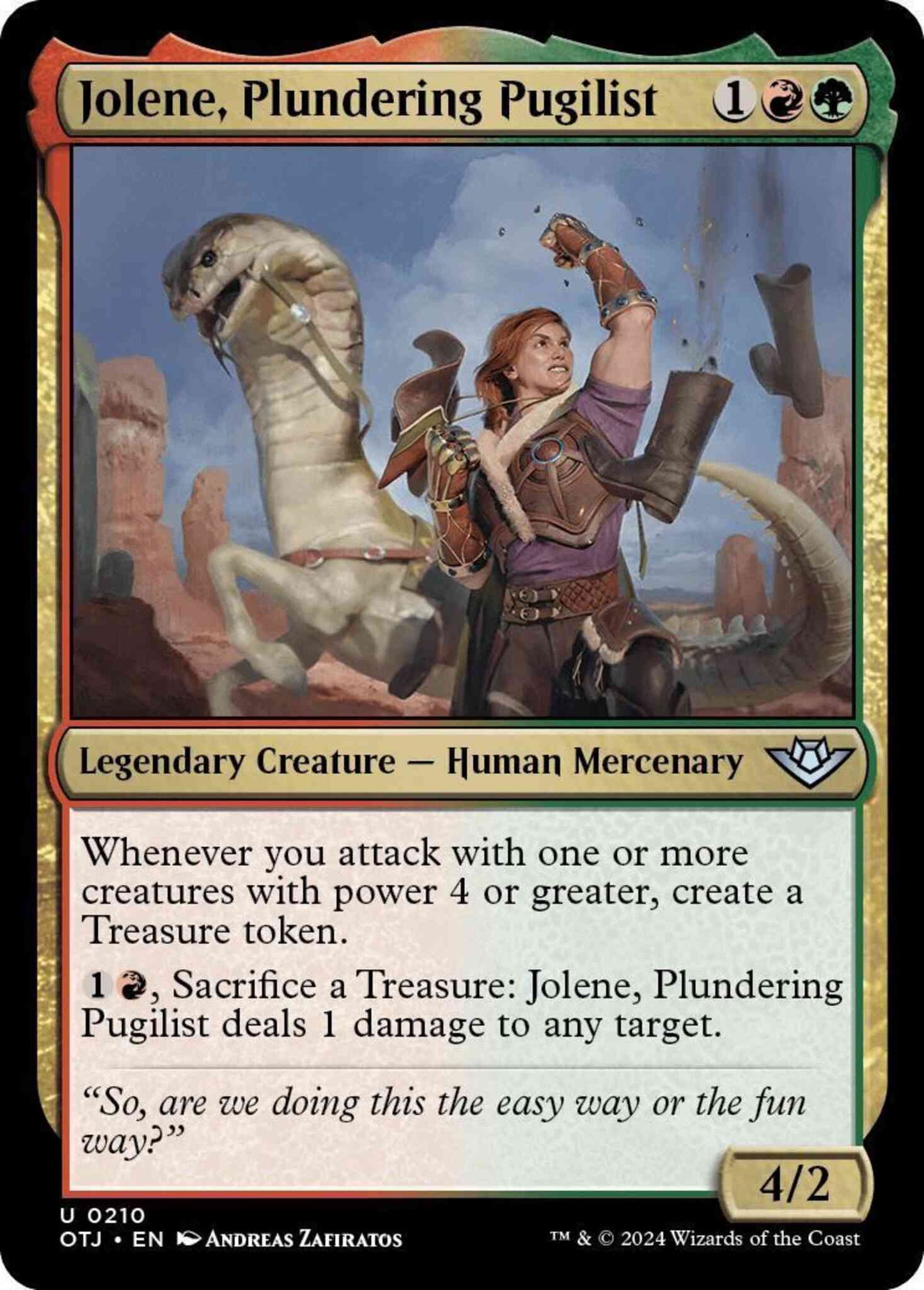 Jolene, Plundering Pugilist [210] [Outlaws of Thunder Junction] [Non-Foil]