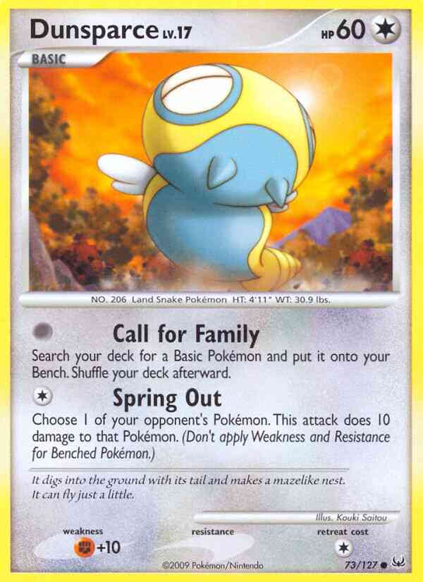 Dunsparce - 73/127 - Common [pl1-73] [Reverse Holo]
