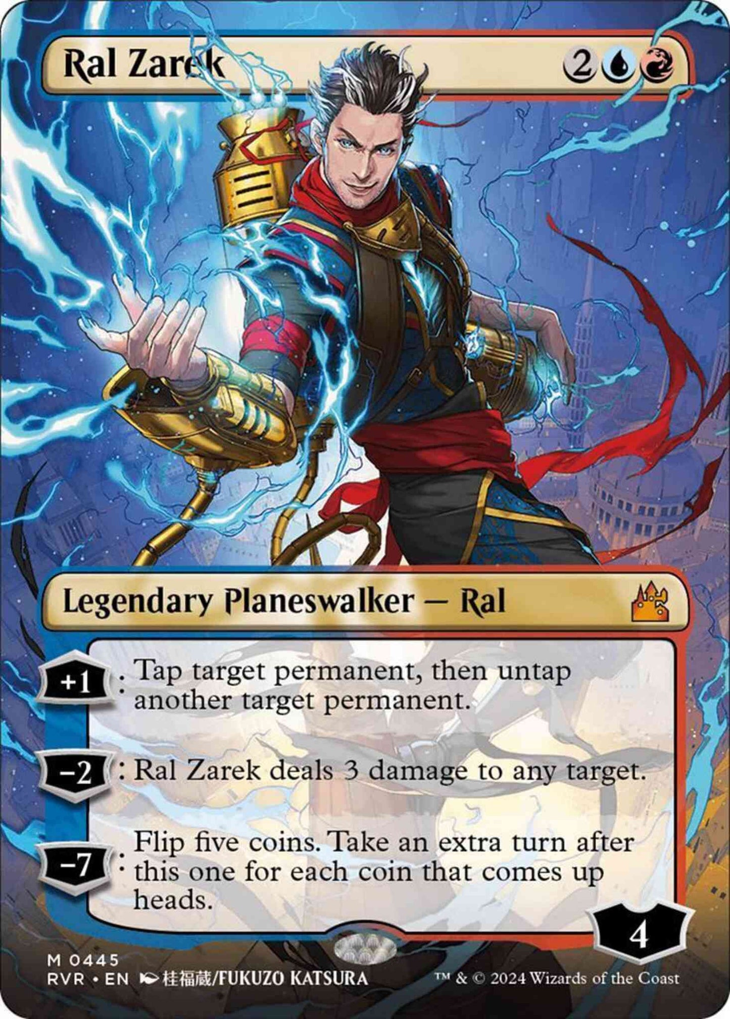 Ral Zarek [445] [Borderless] [Anime] [Ravnica Remastered] [Non-Foil]