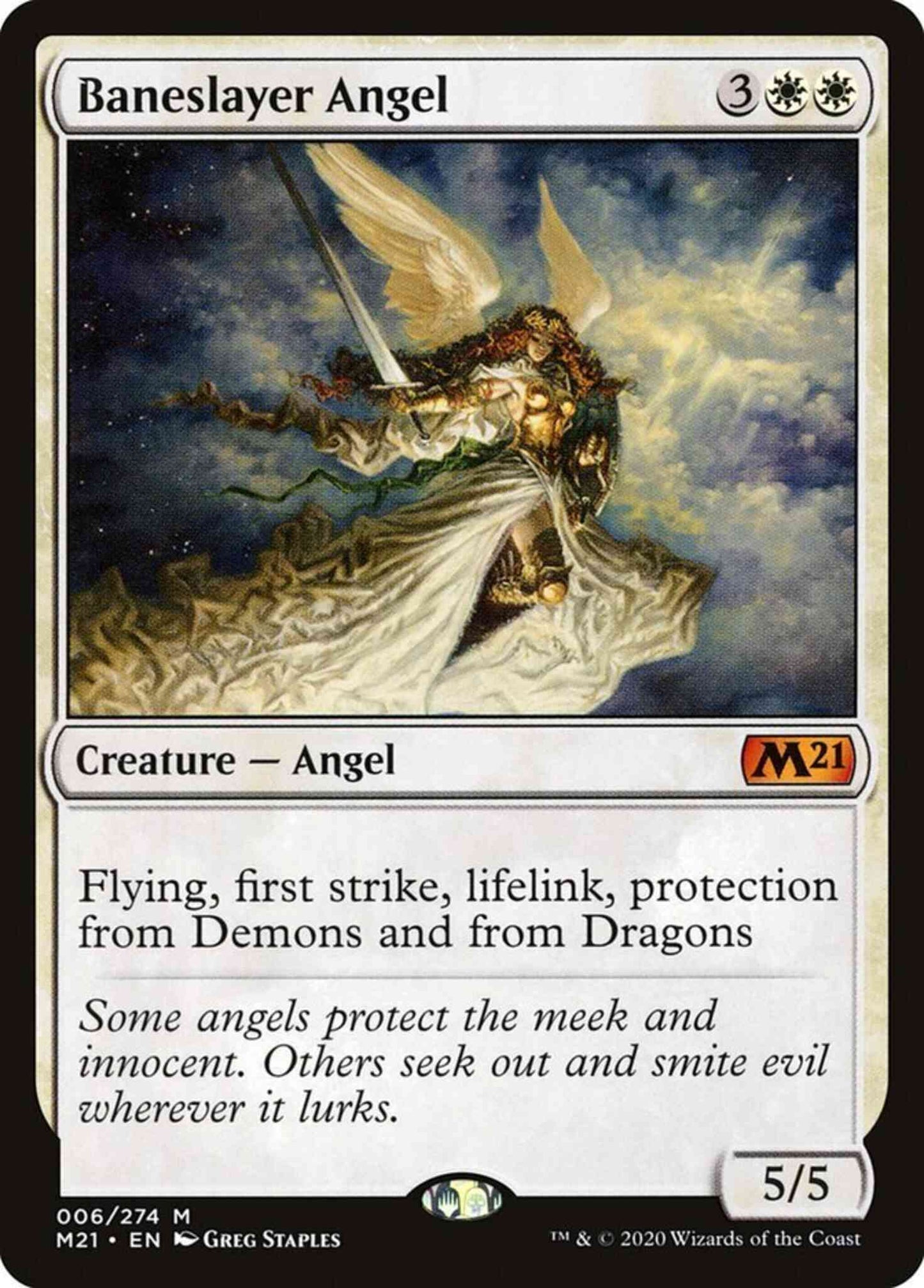 Baneslayer Angel [6] [Core Set 2021] [Non-Foil]