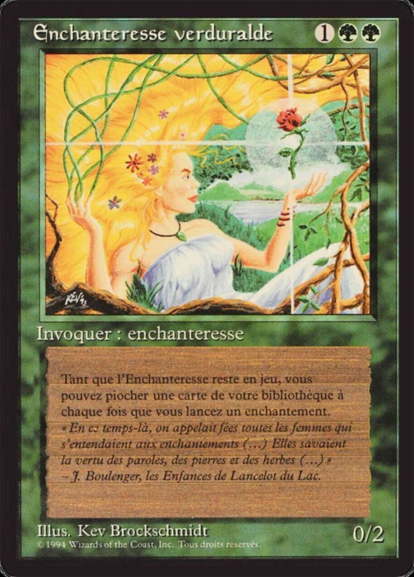 Verduran Enchantress - French [223] [Foreign Black Border: French] [Non-Foil]