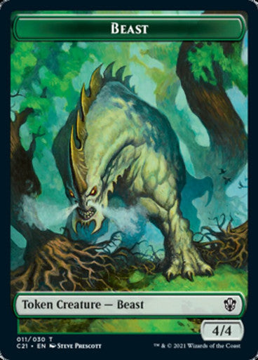 Beast Token (11) // Kraken Token (04) [Commander 2021 Tokens] [Non-Foil]