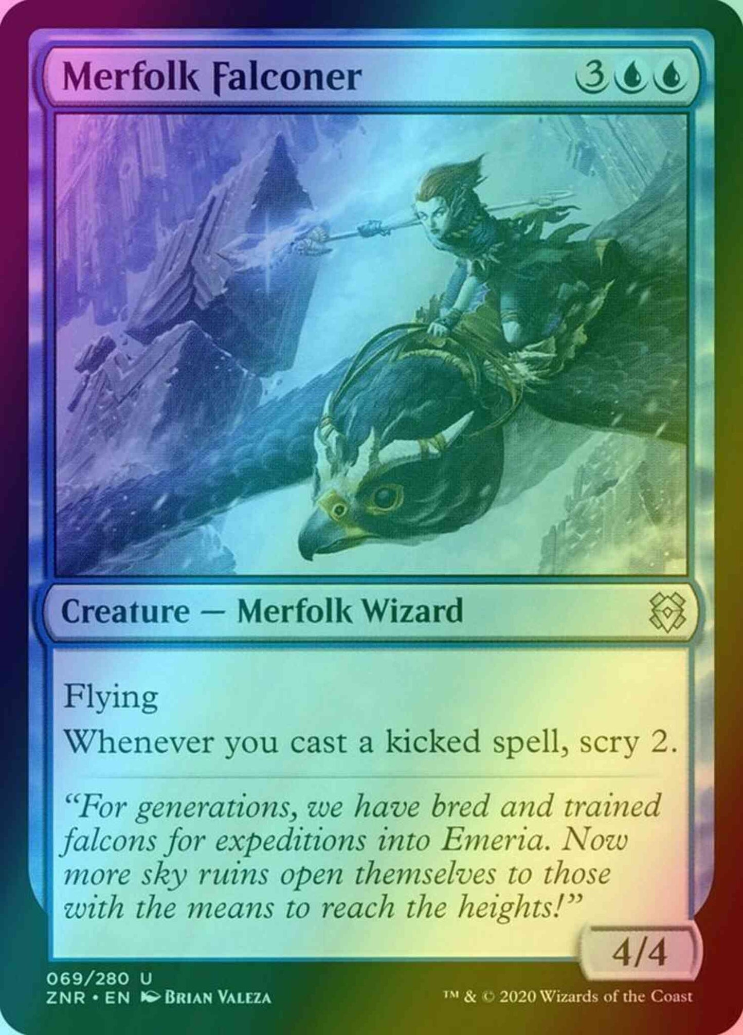 Merfolk Falconer [69] [Zendikar Rising] [Foil]