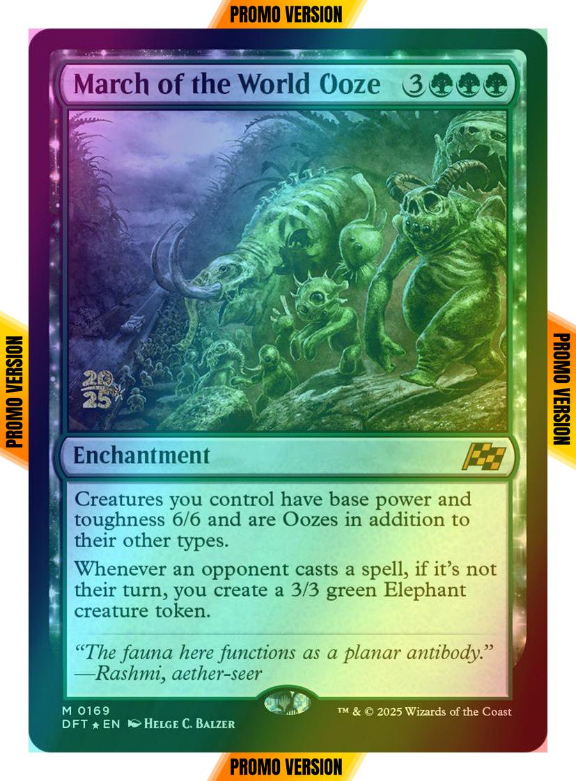 March of the World Ooze [169s] [Prerelease] [Aetherdrift: Promos] [Foil]