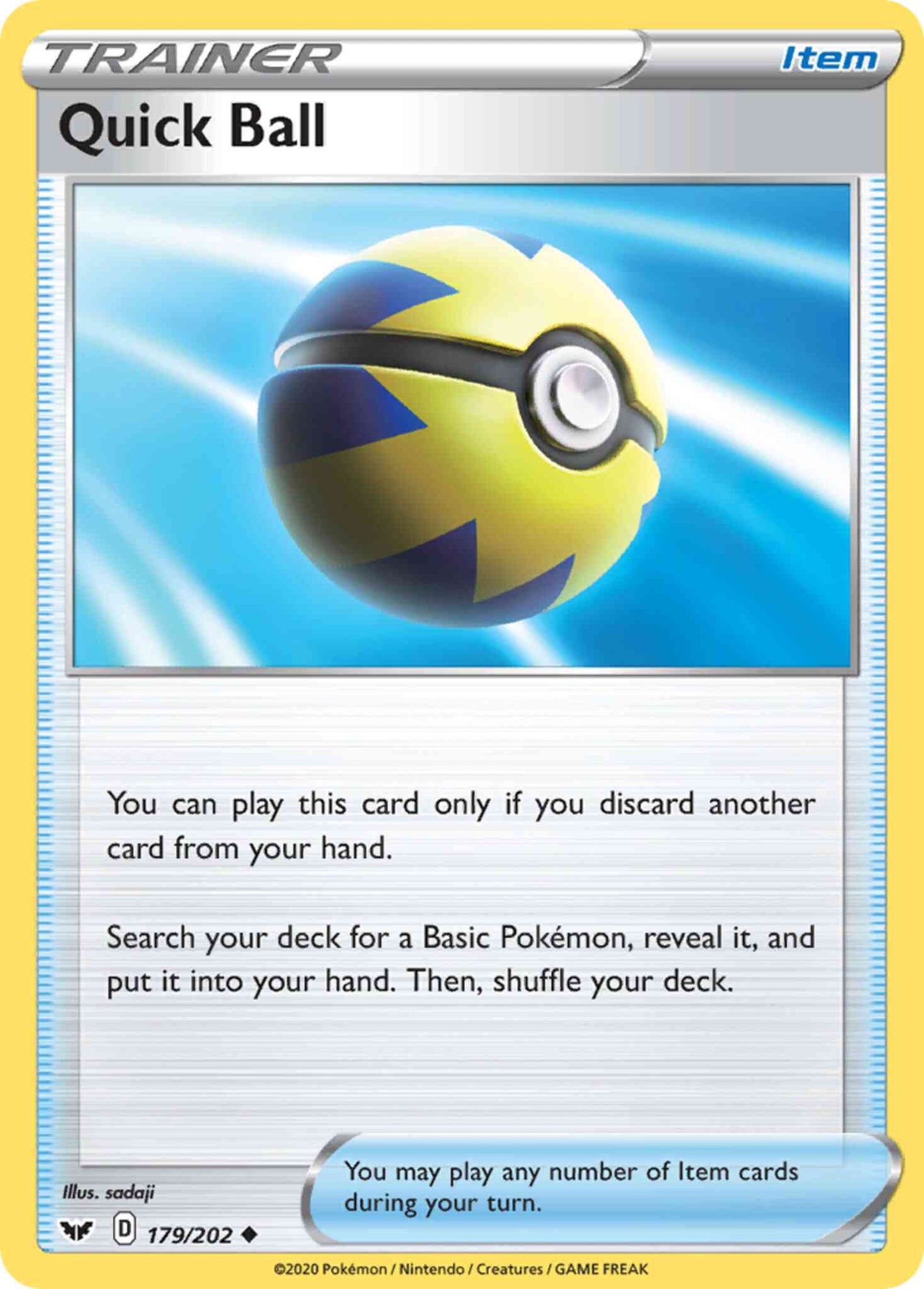 Quick Ball - 179/202 - Uncommon [swsh1-179] [Reverse Holo]