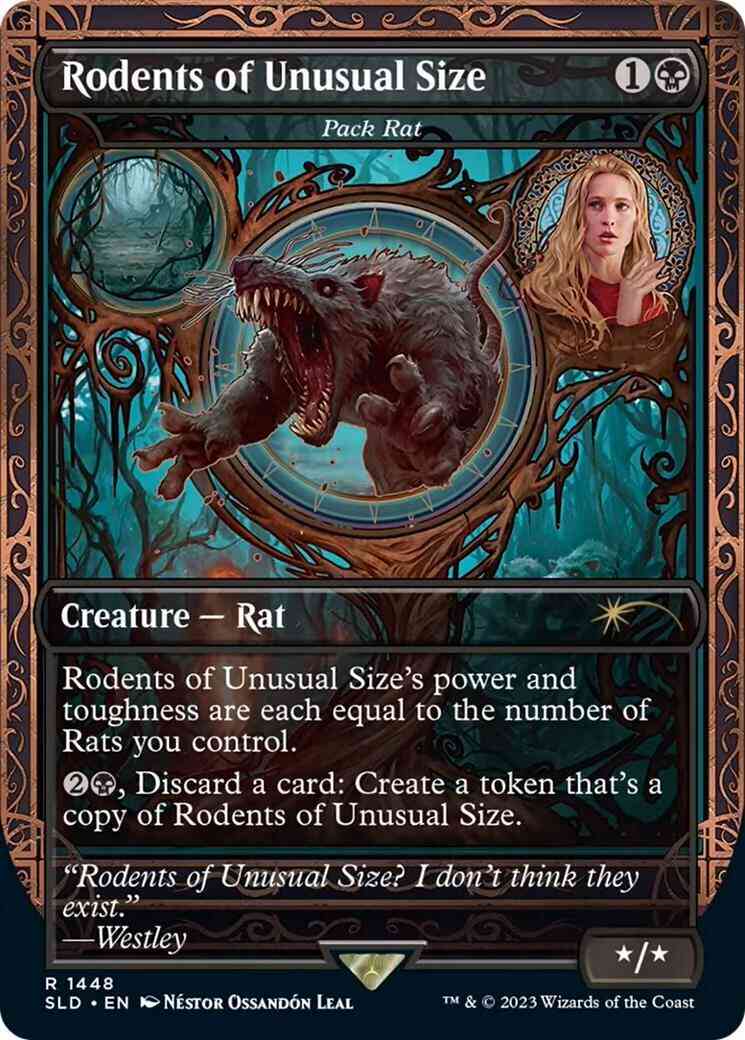 Rodents of Unusual Size - Pack Rat [1448] [Borderless] [The Princess Bride] [Secret Lair Drop] [Non-Foil]