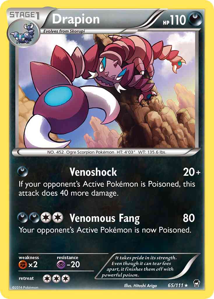 Drapion - 65/111 - Rare [xy3-65] [Non-Holo]