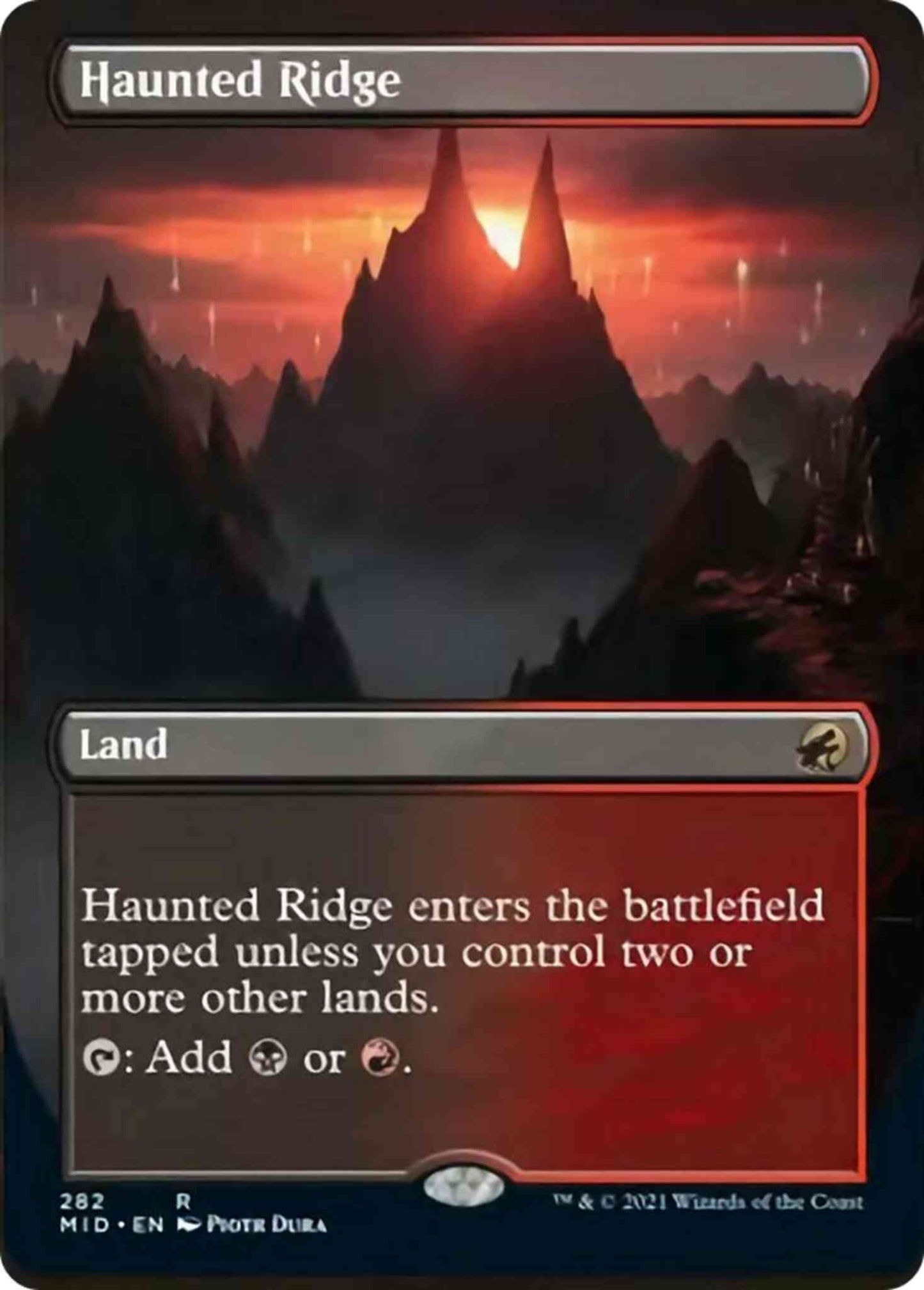 Haunted Ridge [282] [Borderless] [Innistrad: Midnight Hunt] [Non-Foil]