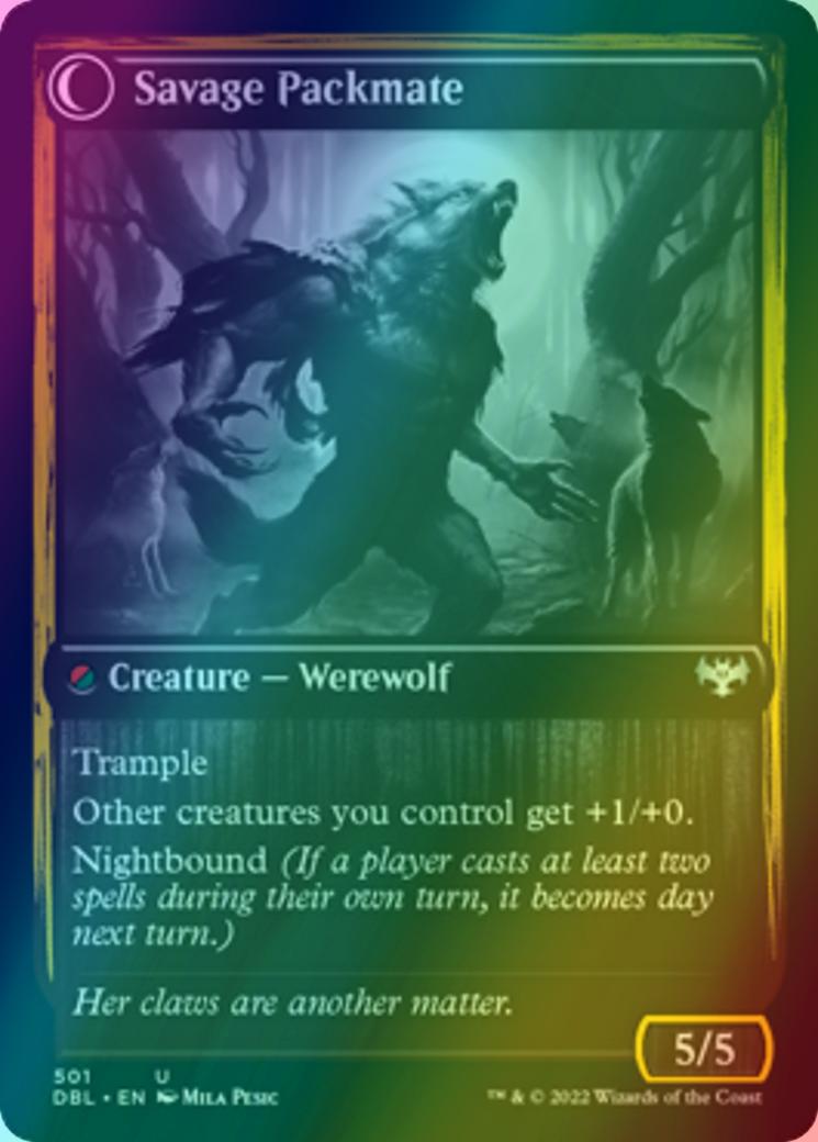 Child of the Pack // Savage Packmate [501] [Innistrad: Double Feature] [Foil]