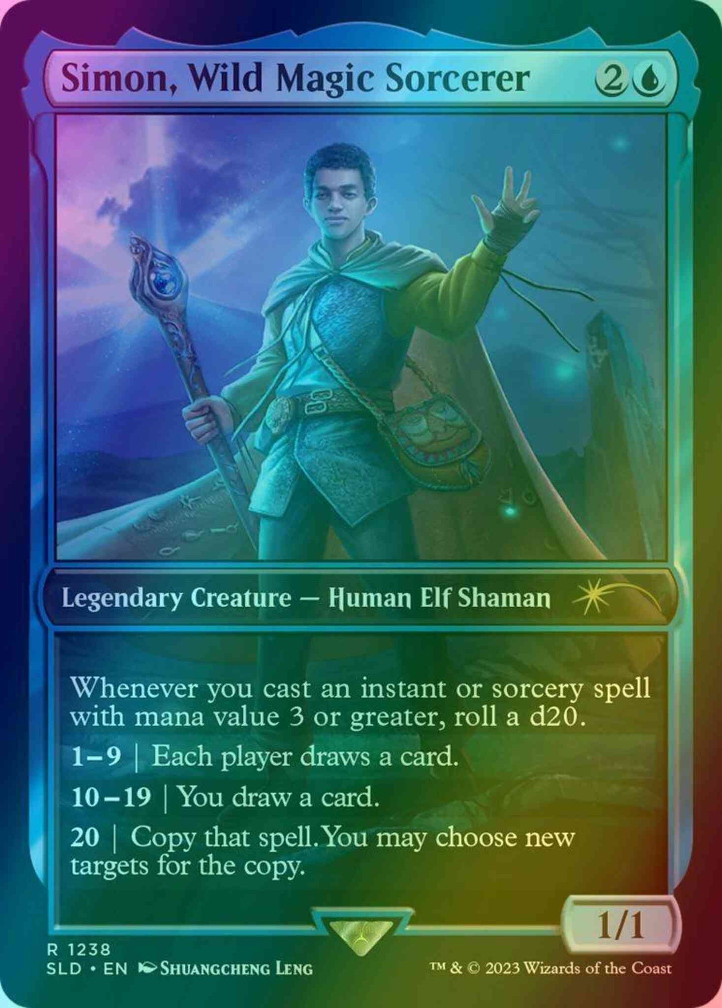 Simon, Wild Magic Sorcerer [1238] [Honor Among Thieves] [Secret Lair Drop] [Foil]