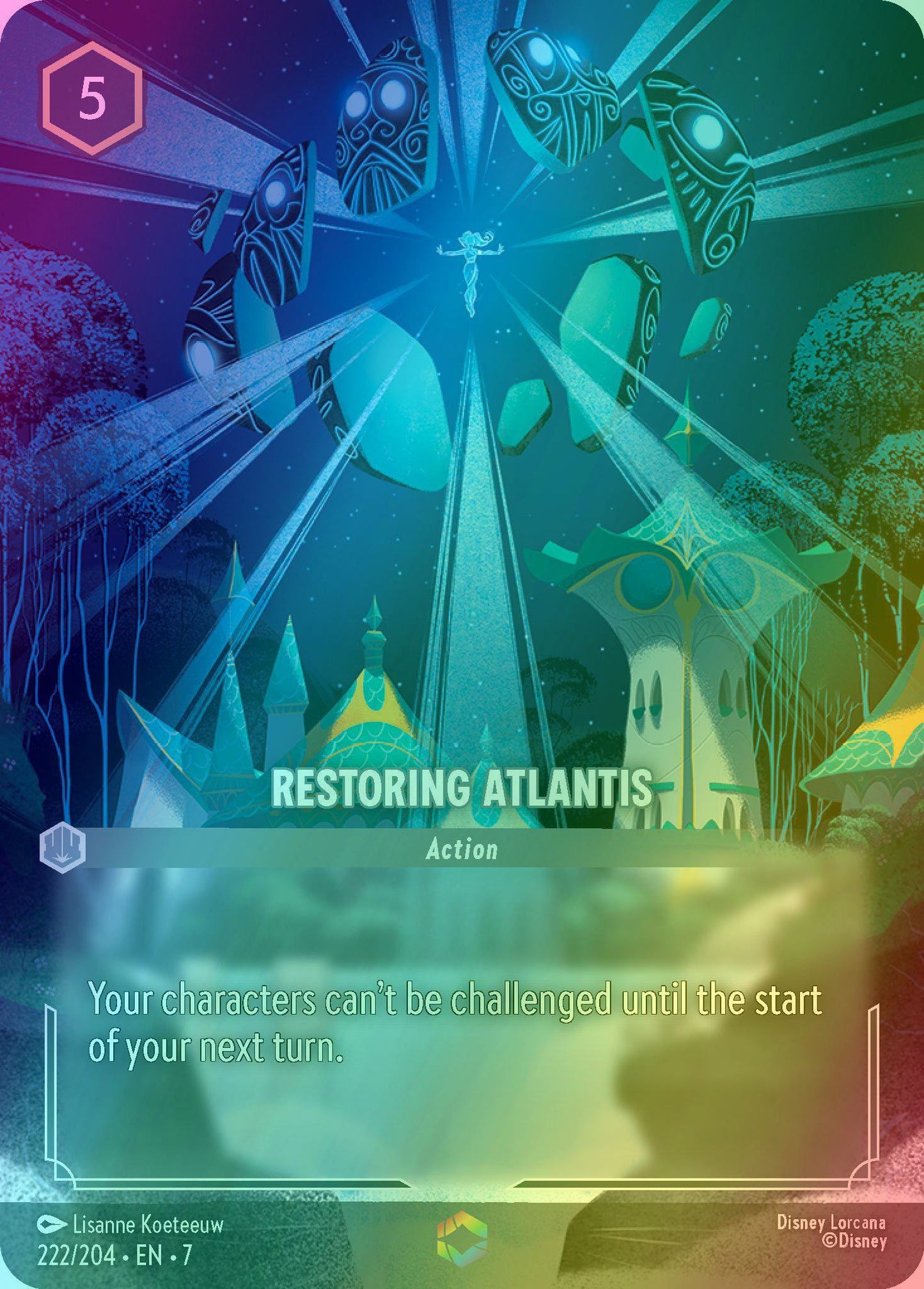Restoring Atlantis (Enchanted) - 222/204 [Archazia's Island] [Holofoil]