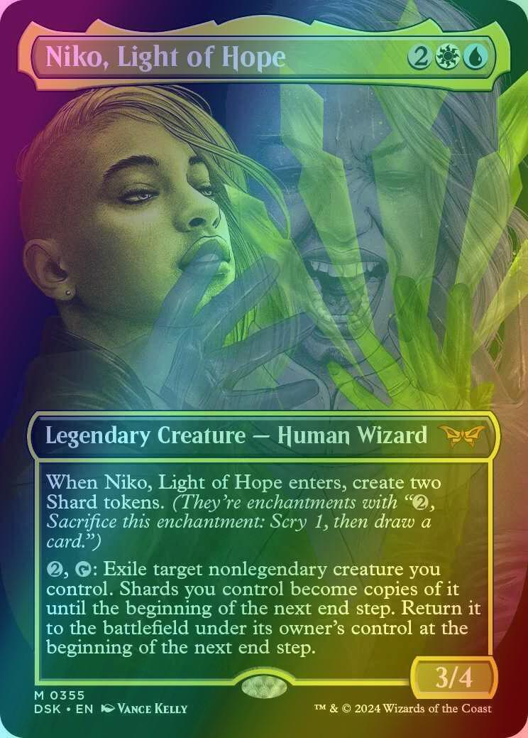 Niko, Light of Hope [355] [Borderless] [Double Exposure] [Duskmourn: House of Horror] [Foil]