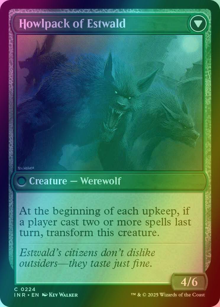 Villagers of Estwald // Howlpack of Estwald [224] [Innistrad Remastered] [Foil]