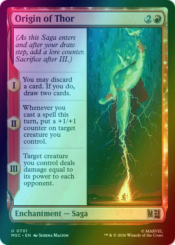 Origin of Thor [701] [Jumpstart] [Marvel Super Heroes: Commander] [Foil]