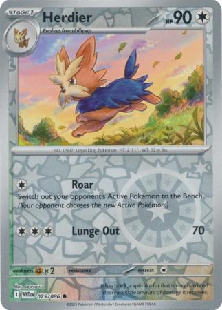 Herdier - 075/086 - Common [sv105w-075] [Reverse Holo]