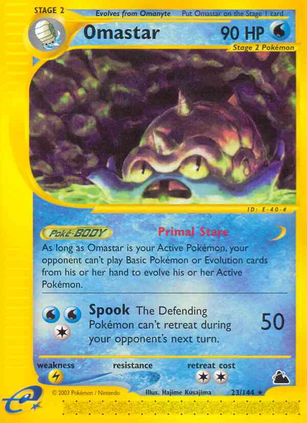 Omastar - 23/144 - Rare [ecard3-23] [Non-Holo]