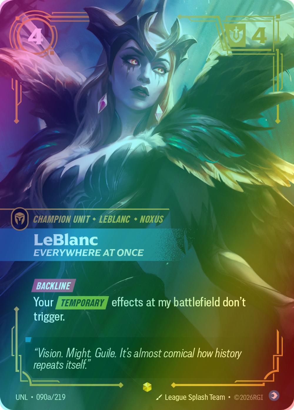 LeBlanc - Everywhere At Once (Alternate Art) - 090a/219 [Unleashed] [Foil]