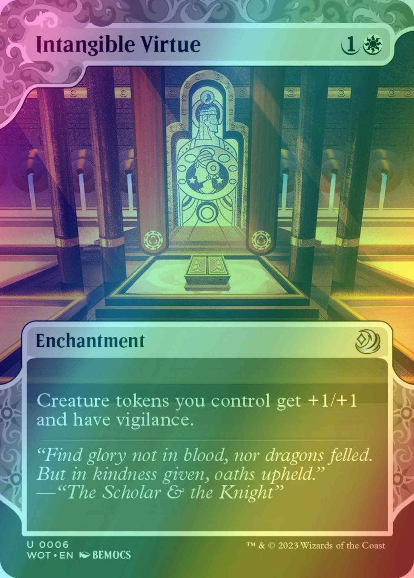 Intangible Virtue [6] [Enchanting Tale Showcase] [Wilds of Eldraine: Enchanting Tales] [Foil]