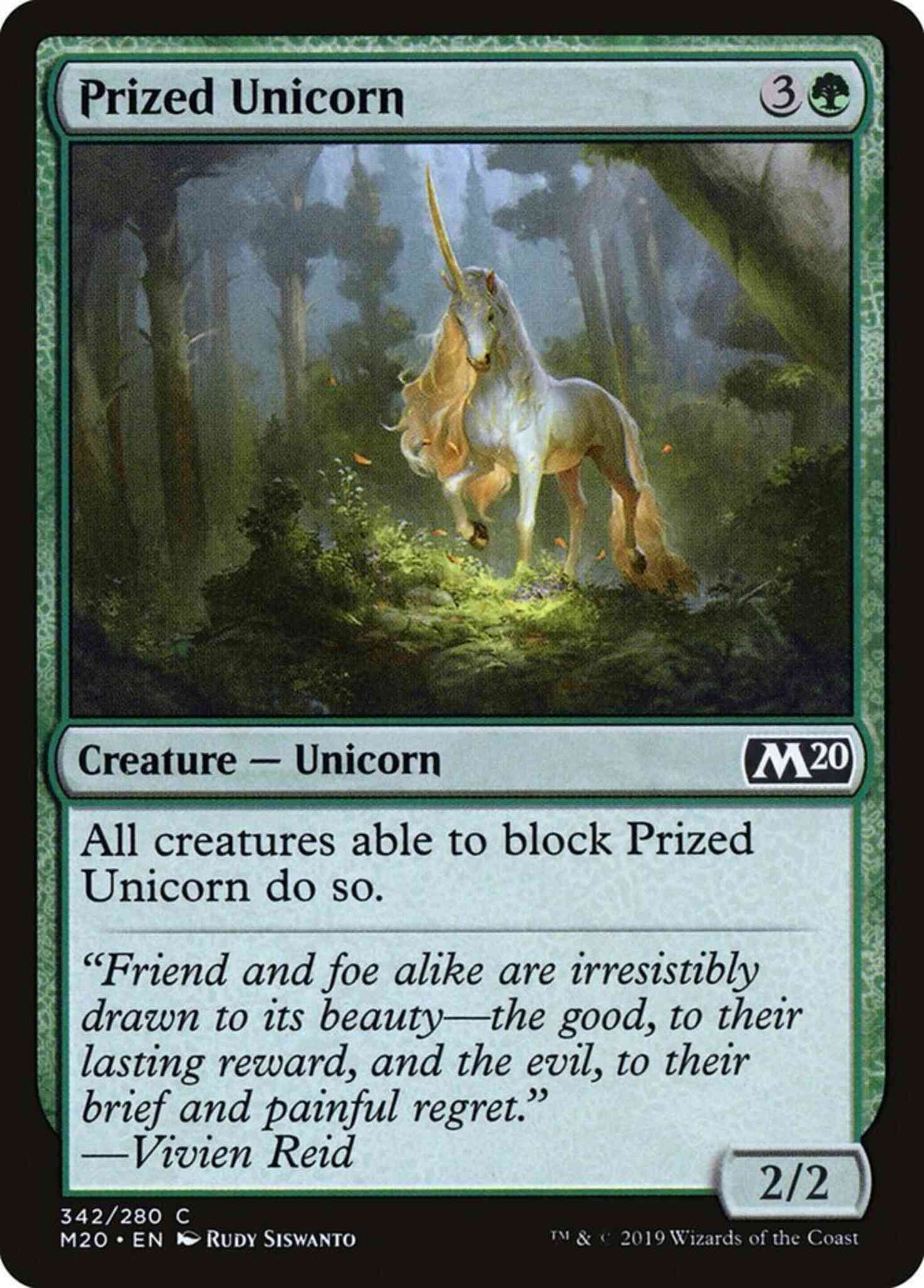 Prized Unicorn [342] [Welcome Deck Exclusive] [Core Set 2020] [Non-Foil]