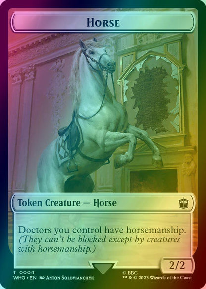 Food Token (26) // Horse Token (04) [Universes Beyond: Doctor Who: Tokens] [Foil]