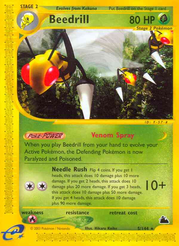 Beedrill - 5/144 - Rare [ecard3-5] [Reverse Holo]