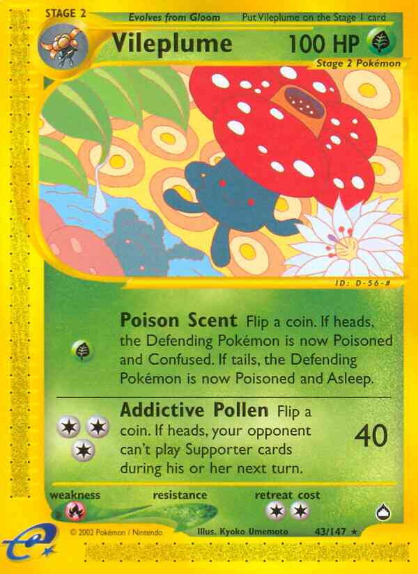 Vileplume - 43/147 - Rare [ecard2-43] [Non-Holo]